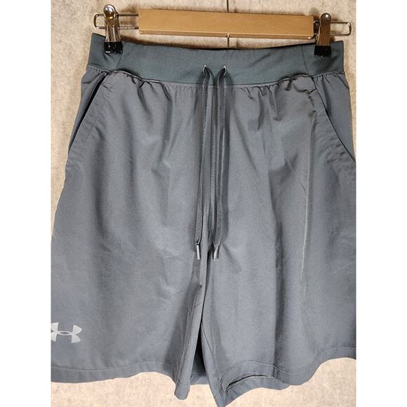 UNDER ARMOUR Women's Gray Front Tie Outdoor Athletic Workout Shorts SZ M - Picture 5 of 9